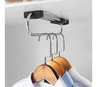 Sliding Clothes Hanger Rail for Closet,Pull-out Clothes Rail 3 Base 28-53cm Metal Wardrobe Coat Hanger (Size : 280mm) Decoration