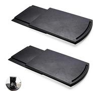 Sliding Coffee Maker Tray 30cm, 12’’ ~ 21" Under Cabinet Countertop Coffee Machine Slider Rolling Caddy for Kitchen Small Appliance (2 Pack Black)