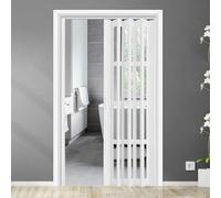 Sliding Concertina Door - Clear PVC Plastic Internal Panel Divider, 12mm Thick, 152x178cm