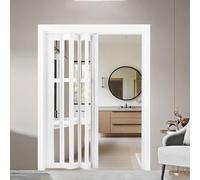 Sliding Concertina Door - Clear PVC Plastic Internal Panel Divider, 12mm Thick, 152x178cm