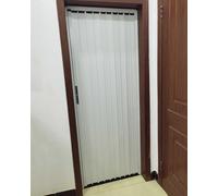 Sliding Concertina Door Gate with Lock & Key, Room Divider Folding Doors Interior, Pleated Closet Door Screen No Drilling, Home Entryway Fold Door