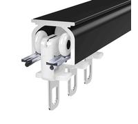 Sliding Curtain Track, Aluminium Alloy Ceiling Track For Curtains, Curtain Rail With Mute Rollers, For Curtains,Room Divider(Black,230cm)