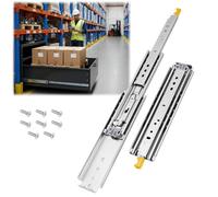 Sliding Der Rails with Lock 1000mm-2000mm Full Exteon Side Mount Max Load 220kg Ball Bearings Yellow 1300mm/52in - Cabinet Hardware