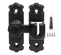 Sliding Door Bar:No Drilling Security Lock, Durable Latch | Metal Protection Lock for Rooms, Barn, Balcony, Bedroom, School, Apartment, Kitchen, Beef