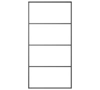 Sliding Door Barn Panel Aluminium and ESG Glass Black vidaXL