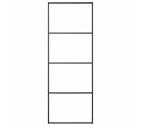 Sliding Door Barn Panel Aluminium and ESG Glass Black vidaXL