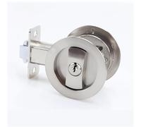 Sliding Door Bathroom Balcony Interior Kitchen Double Built-in Invisible Hook Lock 1Pcs(Have the Key 2)