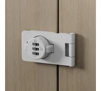 Sliding Door Bolt Latch with Combination Lock for Rooms For drawers Cabinets Providing Resistant Zinc Alloy Build and Enhanced Security Installation (Gray 4.5inch)