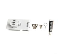 Sliding Door Bolt Latch with Combination Lock for Rooms For drawers Cabinets Providing Resistant Zinc Alloy Build and Enhanced Security Installation (White 3.5inch)