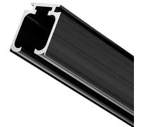 Sliding Door Bypass Track Hardware Kit - Durable Aluminum Alloy Rail System for Smooth and Silent Operation(Black,160cm)