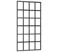 Vidaxl Sliding Door Esg Glass And Aluminium 102X205 Cm Black