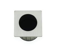 Sliding Door Finger Edge Pull Square Recessed Handle for Wooden Sliding Doors Flush Fit Grip with Fixings Contemporary Door Hardware (Satin Nickel)