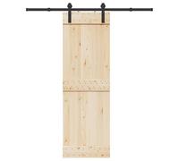 Sliding Door Fitting Set, 183 cm, Steel, Black, Maximum Load 100 kg, Includes Door Stopper and Floor Guide, Suitable for Room Door and Apartment Door, Quiet Gliding without Noise