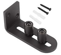 AUNMAS Carbon Steel Black Floor Guide, 4.1 * 1.6 * 2in Adjustable Sliding Barn Door Floor Guide for Barn Door