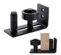 Sliding Door Floor Guide, Barn Door Floor Roller, Adjustable Floor Guide, Door Bottom Guide, Suitable for Barn Doors and Sliding Door Systems, Black, 8 in 1