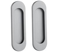 Sliding Door Handle, 2PCS Aluminum Alloy Recessed Strong Adhesive Cabinet Handles 4 Inch Pocket Door Pull for Barn, Closets, Wardrobes, Window Adhesive Cabinet Handles Pocket Pull