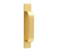 Sliding Door Handle - Aluminum Handles Rust Resistant Self Adhesive No Drilling Gold Square Cupboard Drawer Accessory Lightweight Sizes S M L | Por Handles