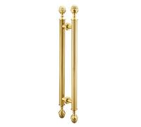 Sliding Door Handle - Gold Push Pull Glass Door Handle, European Style for Kitchen and Commercial Steel Entry Doors