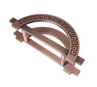 Sliding Door Handles, Handle Barn Push Pull Aluminum Replacement, Classical Half Moon Gate, Heavy Duty Doors for Hotel(Red Copper,Diameter/11.8in)
