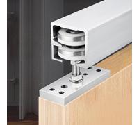 Sliding Door Hardware,Bi-Fold Door Hardware Kit - Durable Replacement Track for Double Folding Barn Doors (39in/99cm, 4-5cm Thickness) - Easy Installation, Smooth Operation for Closet & Cab