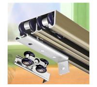 Sliding Door Hardware,Bypass Sliding Door Hardware Set - Top-Mounted for Folding Doors, Smooth & Quiet Operation, Easy Installation, Durable Track System, Ideal for Home & Office Use