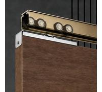 Sliding Door Hardware,Customizable Sliding Pocket Door Hardware Kit, 10.2ft Aluminum Track System for Closet & Barn Doors, Top Mount Rail, Champagne Finish, Ideal for Home & Commercial Use