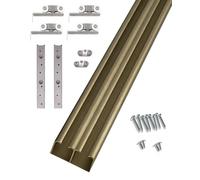 Sliding Door Hardware,Double Track Sliding Barn Door Hardware Kit - Bypass System for Kitchen Cabinets, Easy Top Hung Installation, Complete with Rail Track & Rollers, Ideal for Home Renova