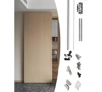 Sliding Door Hardware Kit - 3-6ft Invisible Ghost Door Track for Pocket Barn Doors & Bathroom Shower Slider Side Mount Hinge (134cm/52.7inch/4.3ft)