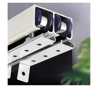 Sliding Door Hardware Kit 4.4m (14.4ft) Aluminum for Barn ket Shower Doors - Adjustable Trac for Smooth Ideal for Home Renovat and Space Saving Soluts