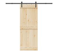 Sliding door hardware kit Black 152.5cm Powder-Coated Steel 100kg Capacity Quiet