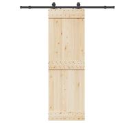 Sliding Door Hardware Kit Black 183 cm Powder-Coated Steel Heavy-Duty 100kg 35mm