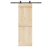 Sliding Door Hardware Kit Black Powder-Coated Steel 183cm Track 100kgmax Fit91cm