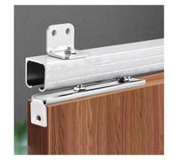 Sliding Door Hardware Kit - Ceiling/Wall Mount Track with Soft Close & 8-Wheels Hanger Set for Smooth, Quiet Operation - Ideal for Space-Saving Interior Doors