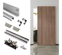 Sliding Door Hardware Kit Concealed Rail for 80170CM Doors SoftClose System Easy Installation Durable Sliding Door Track for Home & Office Use