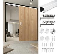 Sliding Door Hardware Kit for Barn & Closet Doors - 85cm (33.5in) Interior Track System with Rollers Ideal for Living Room Pocket Door Rail Easy Installation
