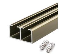 Sliding Door Hardware Kit for Commercial and Residential Use, Easy Installation with Smooth Rollers for Wardrobe and Closet Doors