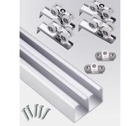 Sliding Door Hardware Kit for Smooth Operation, Easy Installation for Various Door Types Including Bifold and Garage Doors