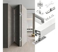 Sliding Door Hardware Kit for Wardrobe Folding Doors Heavy-Du Guide Rails for 8-Door (One Side Open) 2m/6.6ft Easy Installat and Smooth