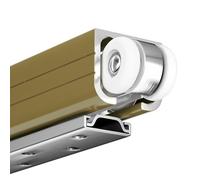 Sliding Door Hardware Kit - Heavy Duty Aluminum Box Track for Smooth Operation, Ideal for Wardrobe and Kitchen Cabinet Doors