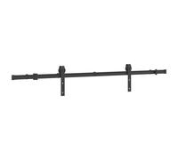Sliding Door Hardware Kit Indoor Sliding Barn Door Track Steel Black vidaXL