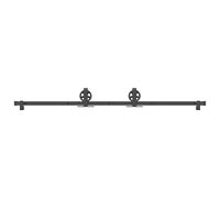 Sliding Door Hardware Kit Indoor Sliding Barn Door Track Steel Black vidaXL