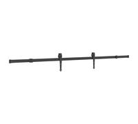 Sliding Door Hardware Kit Indoor Sliding Barn Door Track Steel Black vidaXL