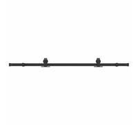 Sliding Door Hardware Kit Indoor Sliding Barn Door Track Steel Black vidaXL