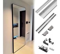 Sliding Door Hardware Kit, Soft-Close Barn Door System with Hidden Track for 65in Doors, Ideal for Modern Home Decor, Easy Installation, Durable Design