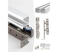 Sliding Door Hardware Kit with Aluminum Track and Runner for Smooth Operation in Various Door Installations