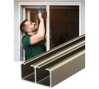 Sliding Door Hardware Kit with Heavy Duty Track and Hangers for Smooth Operation in Various Installations
