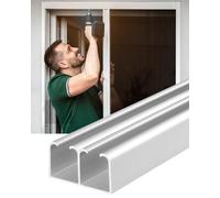 Sliding Door Hardware Kit with Heavy Duty Track and Hangers for Smooth Operation in Various Installations