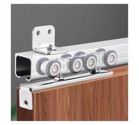 Sliding Door Hardware Kit with Soft-Close Mechanism - Ceiling or Wall Mount for Smooth Quiet Operation - Ideal for Home Renovation and Space-Saving Solutions