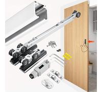 Sliding Door Hardware Kit with Soft Close - Space-Saving Bypass Closet System for Single Pocket Doors, 218cm/86in