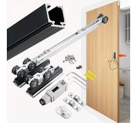 Sliding Door Hardware Kit with Soft Close - Space-Saving Bypass Closet System for Single Pocket Doors, 218cm/86in